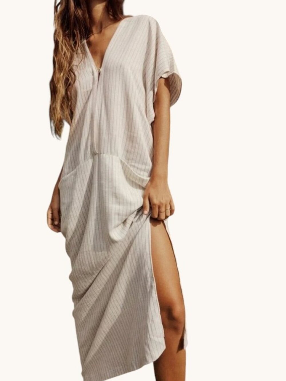 Zara Beatrice Kaftan Dress Coastal Resortwear Lagenlook